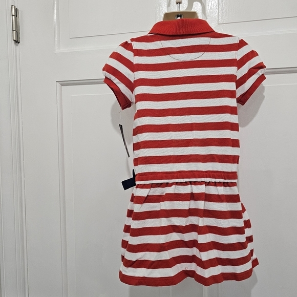 Nautica Girls Red & White Stripe Polo Dress Size 3T NWT - Picture 7 of 14